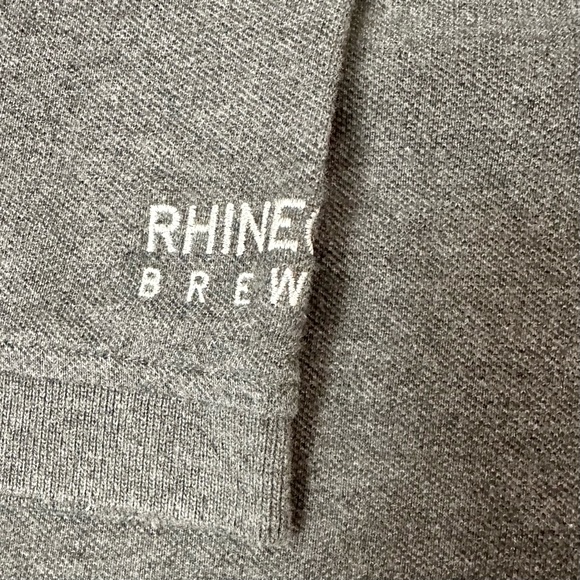 Lands End Rhinegeist Brewery Mens Size XL Charcoal Grey Polo Shirt Cincinnati - Picture 6 of 9